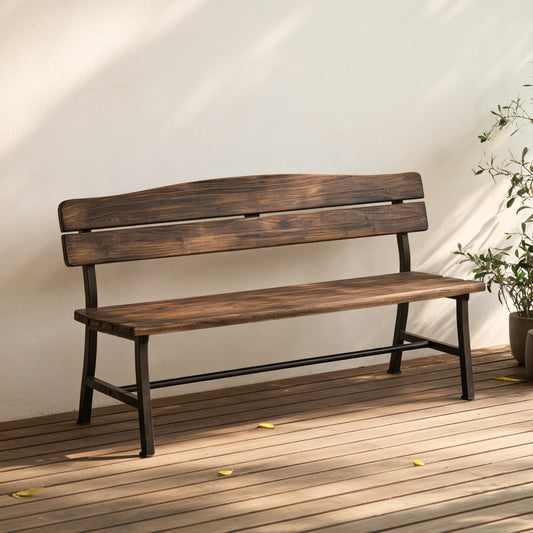 Panca decorativa in legno, colore marrone chiaro