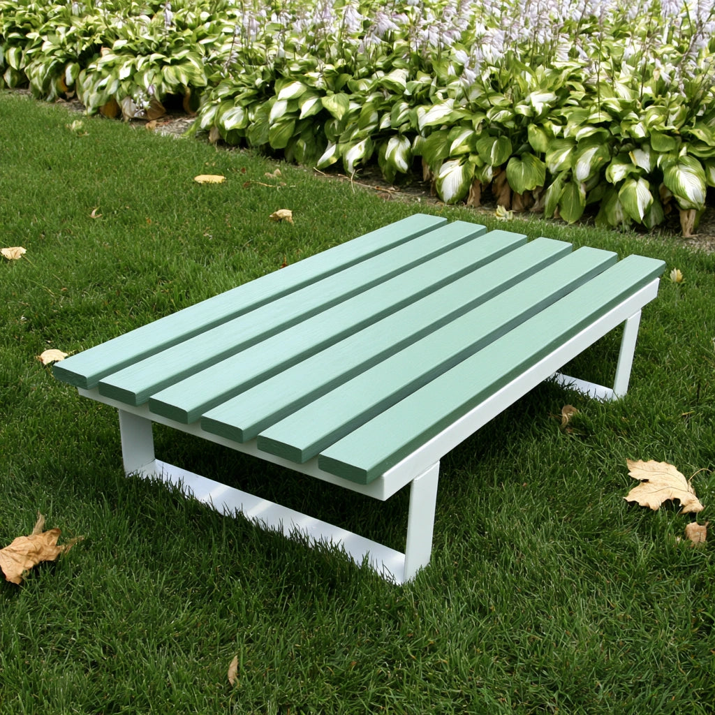 Panca decorativa in metallo, colore bianco