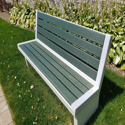 Panca decorativa in metallo, colore bianco