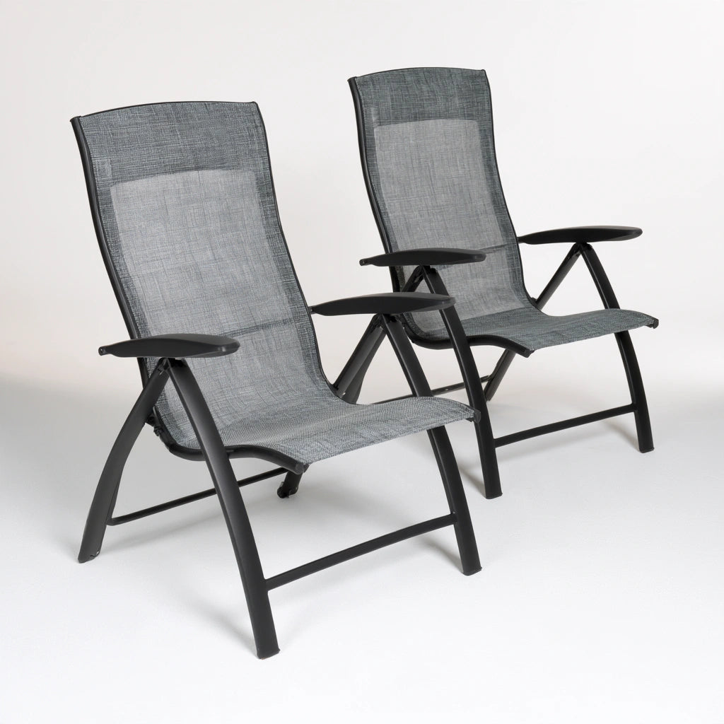 Set di sedie pieghevoli, colore grigio