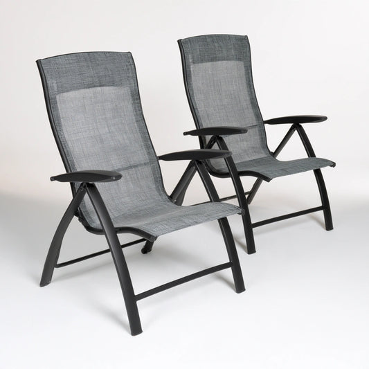 Set di sedie pieghevoli, colore grigio