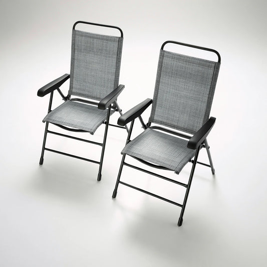 Set di sedie pieghevoli, colore grigio