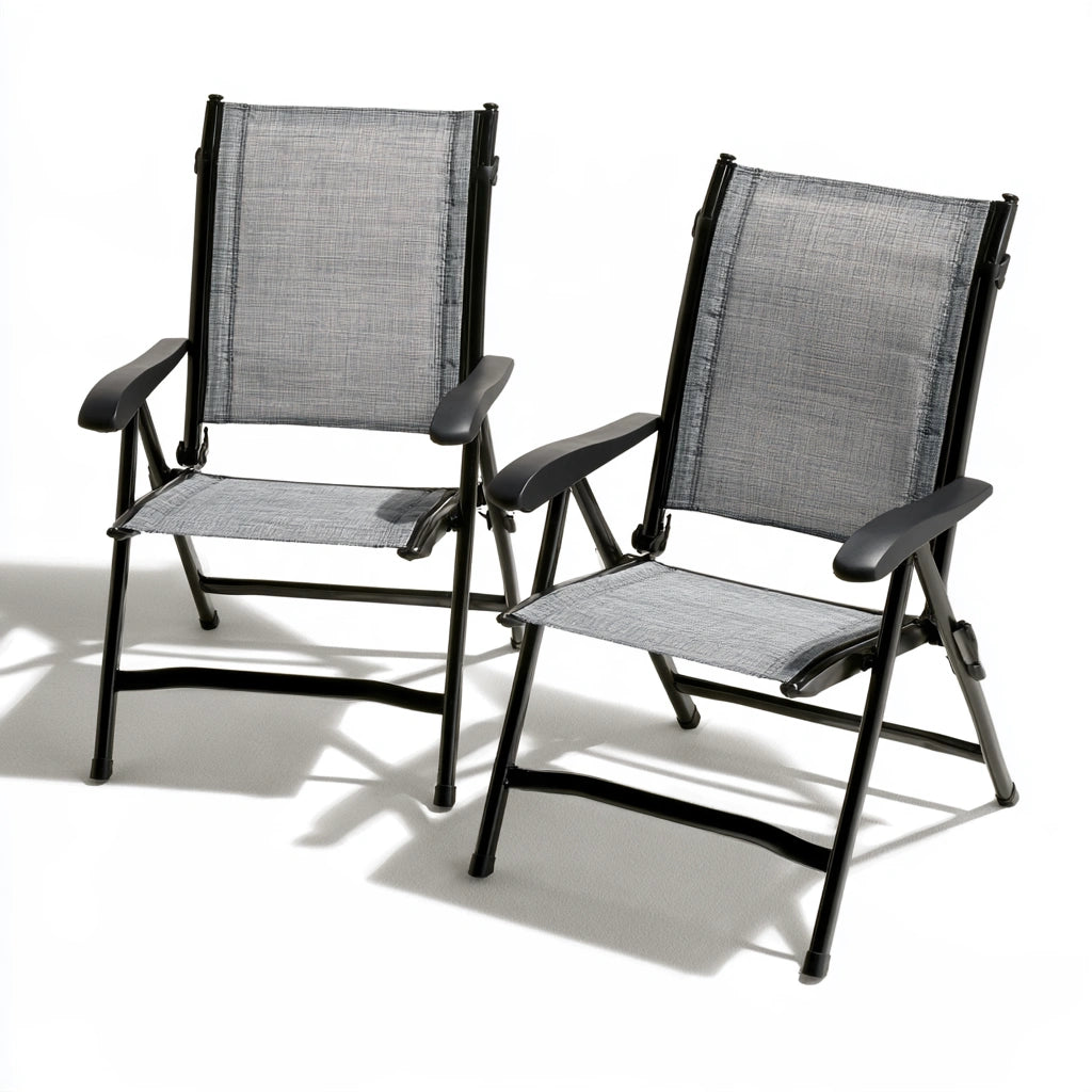 Set di sedie pieghevoli, colore grigio