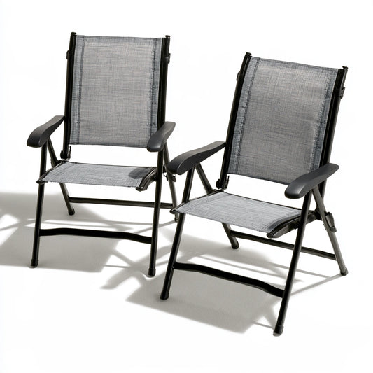 Set di sedie pieghevoli, colore grigio