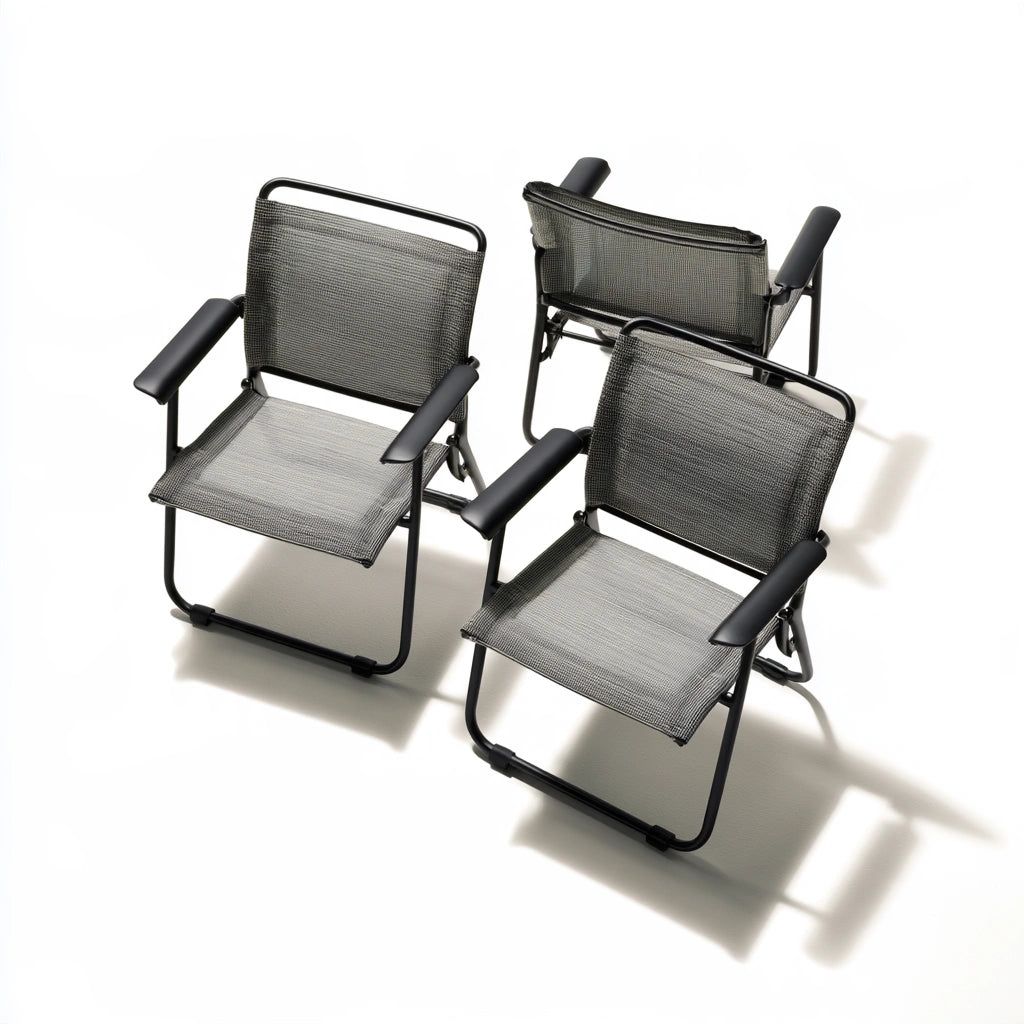 Set di sedie pieghevoli, colore grigio