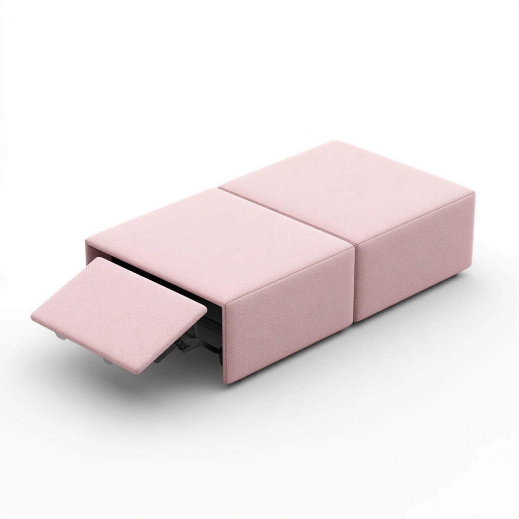 Divano reclinabile a due posti, colore grigio